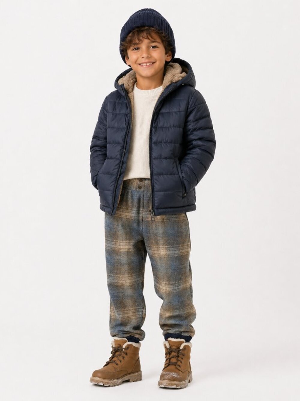 Kids Vintage 70s Wyoming Woolens Reversible Plaid Winter Ski Pants Sz 8